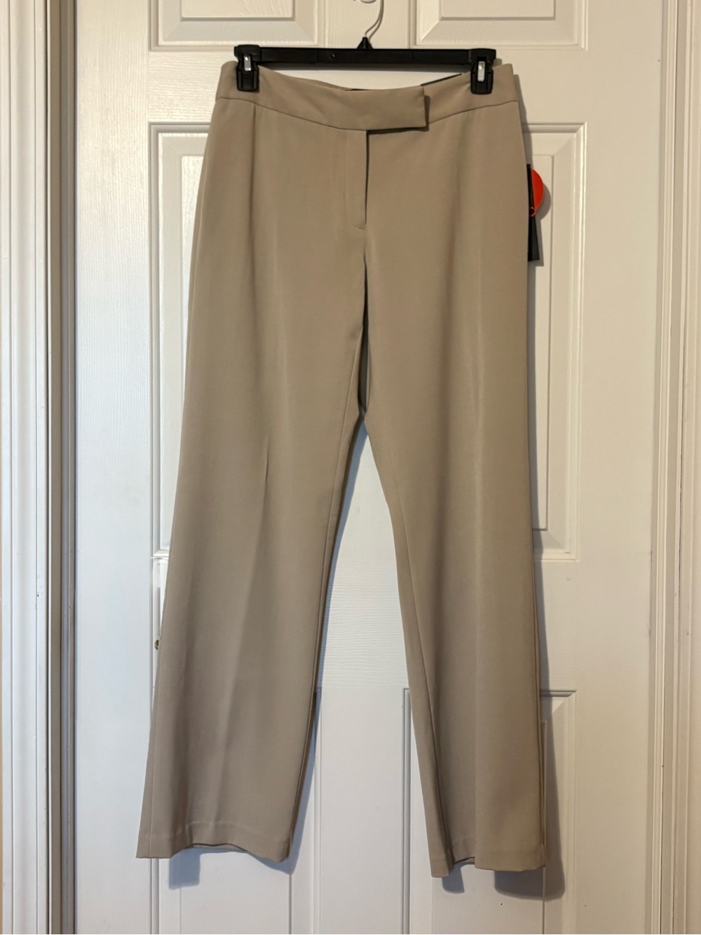 Style & Co. "Julie" Size 10 Straight Leg Stretch Pants Long Inseam Beige/Stone